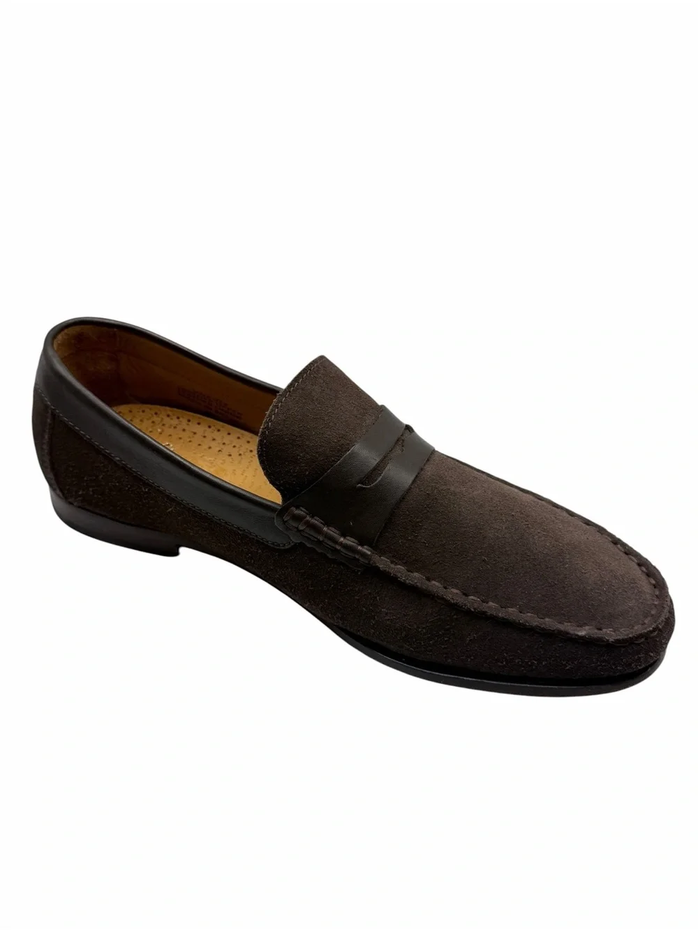 Marc Joseph New York Brown Suede Penny Loafers Men’s Size 8 Made in Brazil